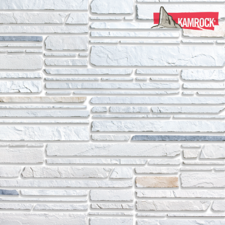 Искусственный камень плоский Kamrock Горное шале 53130 белый рис 1