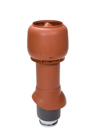 Изолированный вентиляционный выход Vilpe с колпаком 125P/IS/500 кирпичный RR750/RAL8004 рис 1