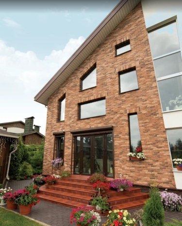 Искусственный камень плоский White Hills Брюгге Брик 316-50 красный рис 8