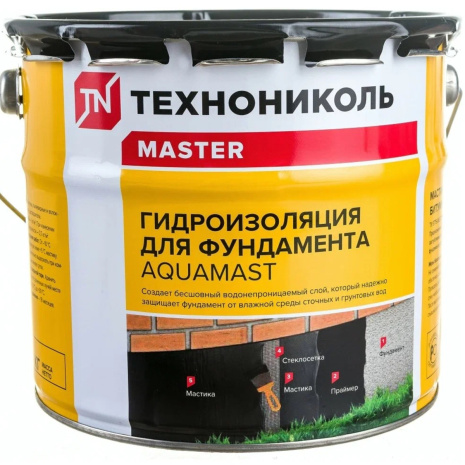 Мастика битумная Aquamast ведро 18 кг 393547 рис 1