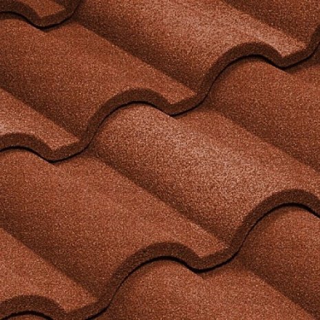 Композитная черепица гонт Metrotile Romana скарлет с посыпкой 1165х415 мм рис 1