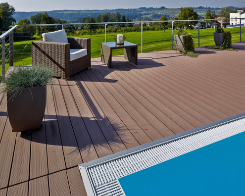 Террасная доска Terradeck Velvet, односторонний профиль, шлифованная, размер: 152*28*6000мм, цвет: светло-коричневый рис 2