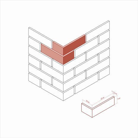 Искусственный камень угловой White Hills Сити Брик 375-65 коричневый рис 2