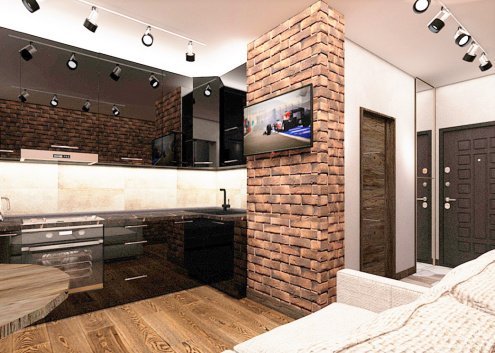 Искусственный камень плоский White Hills Сити Брик 378-40 коричневый рис 2