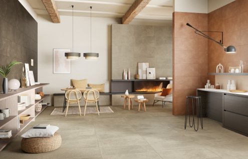 Керамогранит Italon Terraviva Floor Project Greige Ret naturale/rettificato 600х600х9мм рядовая плитка 610010001934 рис 4