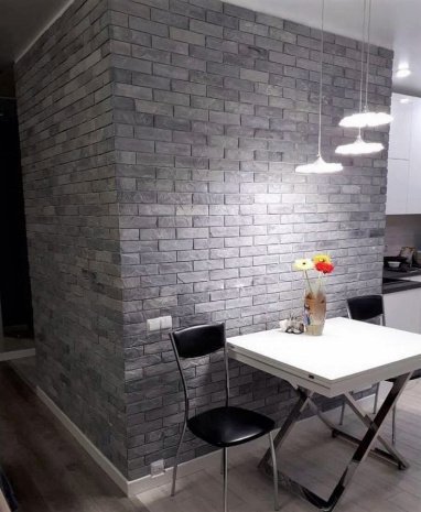 Искусственный камень плоский White Hills Рейн Брик 345-80 серый рис 3