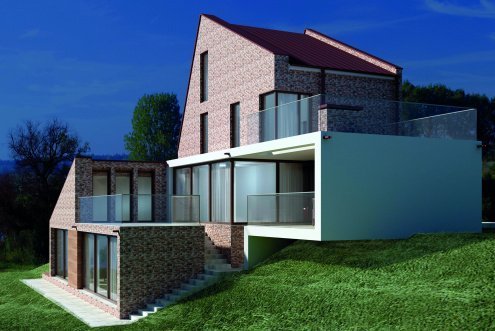 Искусственный камень плоский White Hills Брюгге Брик 316-70 коричневый рис 2