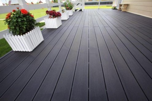 Террасная доска Terradeck Eco, односторонний профиль, шлифованная, размер: 155*28*5000мм, цвет: черный рис 5
