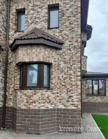 Искусственный камень угловой Leonardo Stone Турин 709/длина 12,5х26см коричневый рис 7