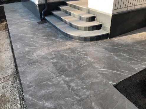 Керамогранит Atlas Concorde Supernova Stone Grey LASTRA матовая структурная ректификат 600х600х20 мм рядовая плитка 610010001166 рис 5