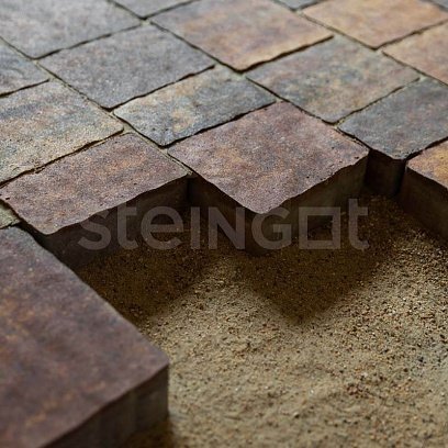 Тротуарная плитка Steingot Премиум Гранито блэнд частичный прокрас 205-215/165-175/125-135/85-95х160х60 мм рис 2