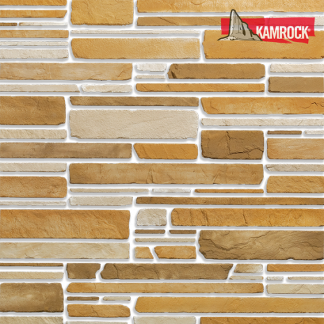 Искусственный камень плоский Kamrock Горное шале 53170 желтый рис 1