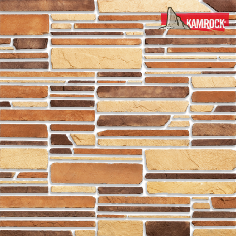 Искусственный камень плоский Kamrock Горное шале 53270 бежевый рис 1