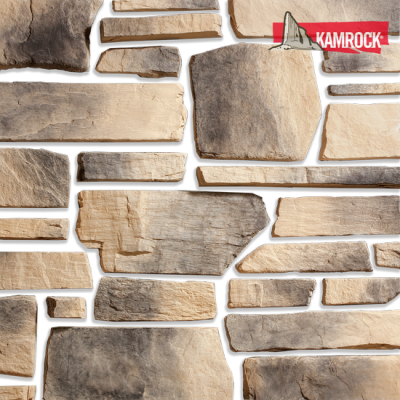 Искусственный камень плоский Kamrock Горный уступ 08940 бежевый рис 1