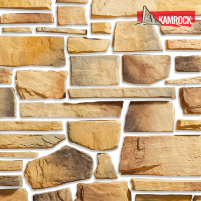 Искусственный камень плоский Kamrock Горный уступ 08950 бежевый рис 1