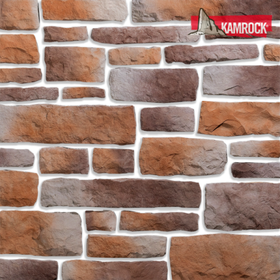 Искусственный камень угловой Kamrock Грубый скол 04112 коричневый рис 1