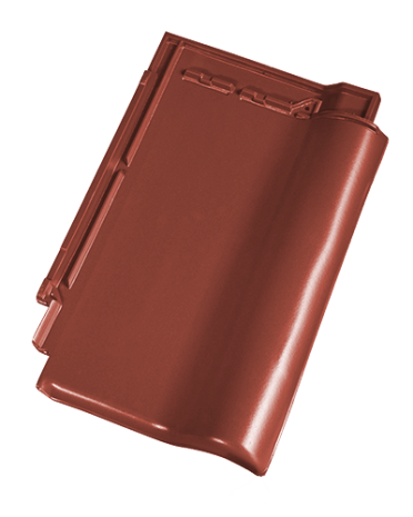 Керамическая черепица рядовая Koramic Alegra 9 brick-red  ангоб 477х310 мм рис 2