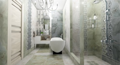 Керамическая плитка Kerama Marazzi Джардини темно-серый глянцевая 450х375х10мм декор мозаичный T017/14024 рис 2