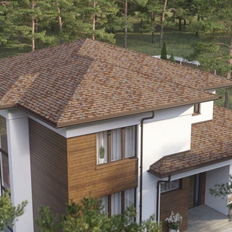 Гибкая битумная черепица гонт Tegola Business Unica Piemonte duna 438 1000х337 мм рис 2
