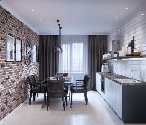 Искусственный камень плоский White Hills Брюгге Брик 319-60 коричневый рис 2