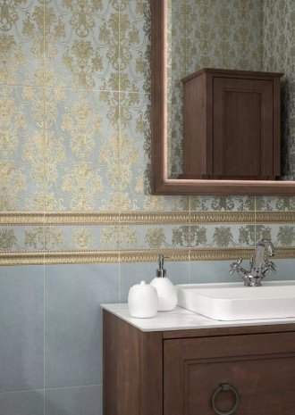 Керамическая плитка Kerama Marazzi Борромео голубой матовая 250х77х8мм бордюр AD/D576/6403 рис 3