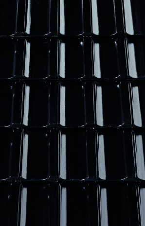 Керамическая черепица рядовая Creaton Optima finesse schwarz  глазурь 441х262 мм рис 1