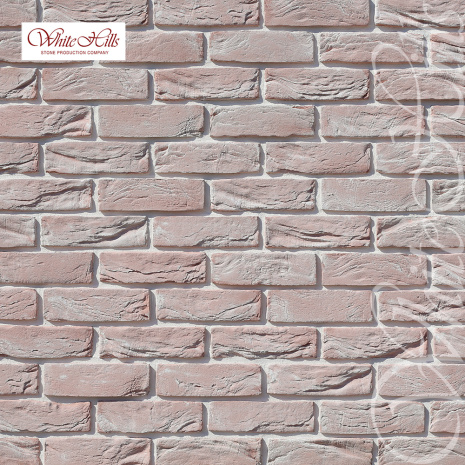 Искусственный камень плоский White Hills Торн Брик 326-30 розовый рис 1