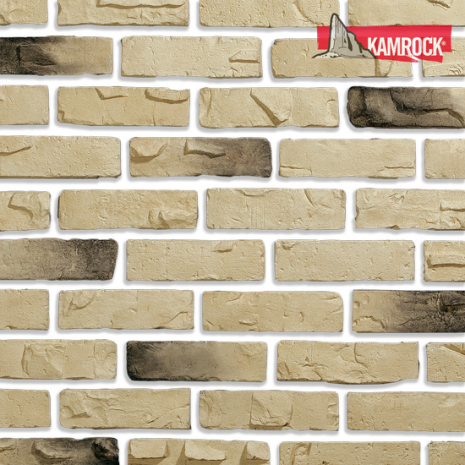Искусственный камень угловой Kamrock Клинкерный кирпич 34042 бежевый рис 1