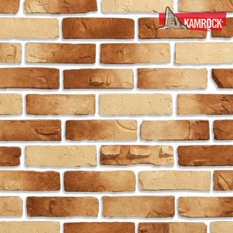 Искусственный камень ложковый Kamrock Клинкерный кирпич 34550 бежевый рис 1
