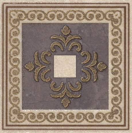 Керамогранит Kerama Marazzi Орсэ коричневый лаппатированная 80х80х8мм вставка AD/A342/SG1596L рис 1