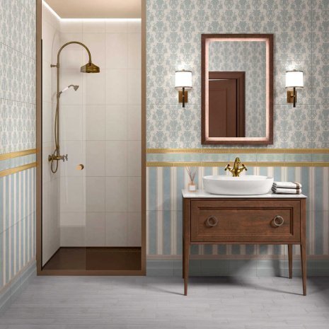 Керамическая плитка Kerama Marazzi Борромео голубой матовая 250х77х8мм бордюр AD/C576/6403 рис 2
