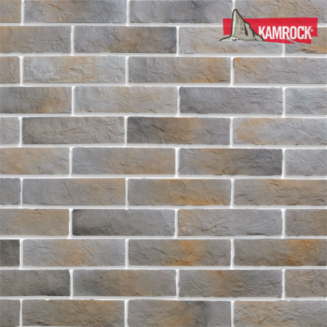 Искусственный камень угловой Kamrock Доломитовая стена 02312 серый рис 1
