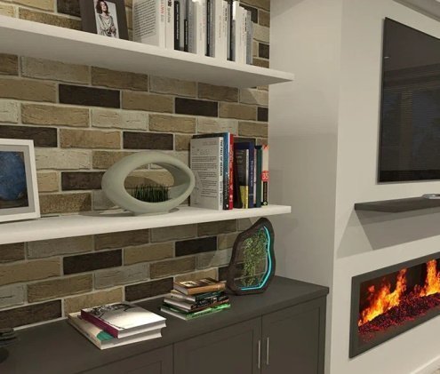 Искусственный камень плоский White Hills Сити Брик 378-10 бежевый рис 2