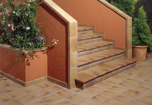 Клинкерная плитка Gres de Aragon Natural цвет: Escalera 24-25 Natural, поверхность: матовая размер: 330х250х18мм, ступень фронтальная 528 рис 2