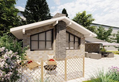 Искусственный камень плоский White Hills Тибур 516-80 серый рис 2