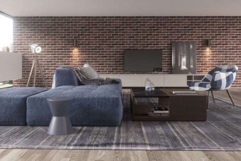Искусственный камень плоский Eco Stone Монреаль 04-08 красный рис 2