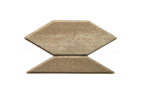 Тротуарная плитка Braer Premium Карат Color Mix миндаль частичный прокрас 150/410х75/150х80 мм рис 1