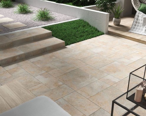 Керамогранит Paradyz Burlington Ivory структурированная 600х600х20мм рядовая плитка - рис 4