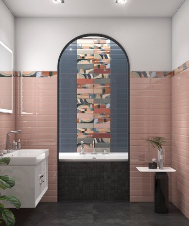 Керамическая плитка Kerama Marazzi Аккорд серый тёмный грань глянцевая 285х85х9,2мм рядовая плитка 9015 рис 3