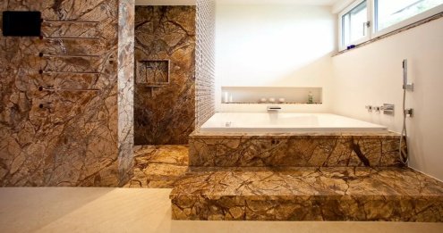 Натуральный камень мрамор полированный bidasar brown 600х600х20 мм рис 3