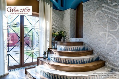 Искусственный камень угловой White Hills Хантли 605-05 белый рис 8
