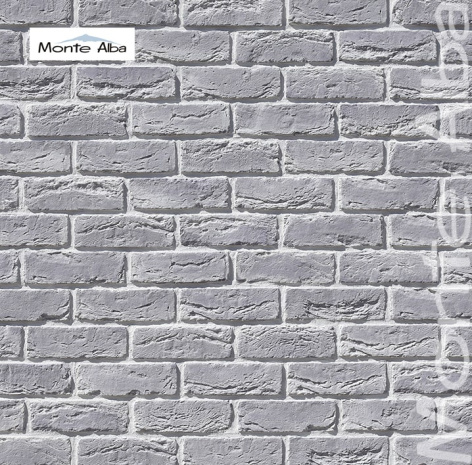 Гипсовая плитка плоская Monte Alba Вельс брик A392-10 серый рис 1