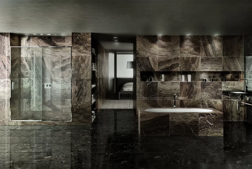Керамогранит Rex Ceramiche Eccentric luxe Smoky Black Glossy неглазурованная 2800х1200х6 мм рядовая плитка 778820 рис 3