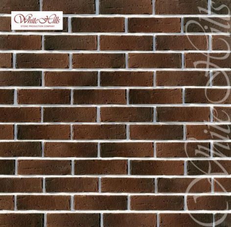 Искусственный камень плоский White Hills Сити Брик 379-40 коричневый рис 1