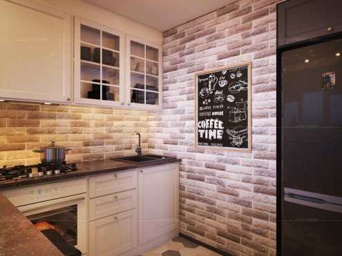 Искусственный камень плоский White Hills Торн Брик 326-20 коричневый рис 2