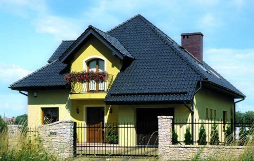 Керамическая черепица рядовая Braas Рубин 9V глубокий черный глазурь 472х313 мм рис 2