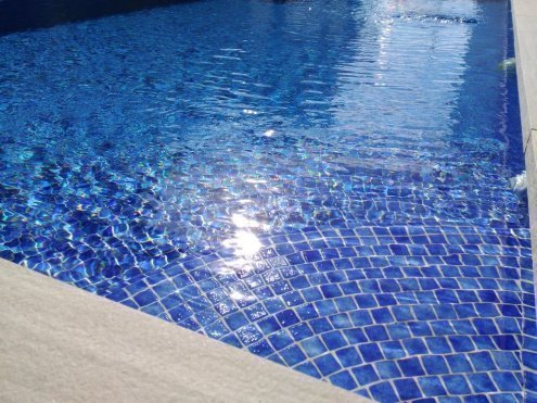 Стеклянная мозаика Ezarri Niebla Синий глянцевая 313х495х4 мм мозаика 25321 рис 3