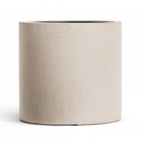 Кашпо TREEZ Effectory Beton цилиндр 410x400 мм белый песок 41.3320-02-028-BE-41 рис 1
