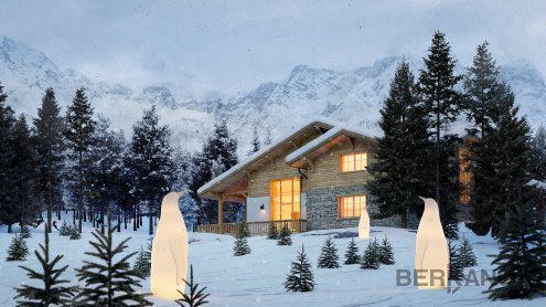 Пингвин Arthur Berkano 52x68x134 см подсветка LED RGB E27 IP68 арт.210_079_03_105 рис 3