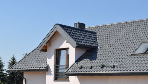 Цементно-песчаная черепица рядовая Kriastak Protecta Titanium матовое 420х330 мм рис 2